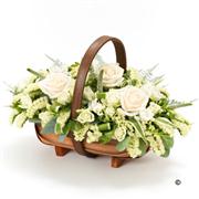 Large Cream and White Basket