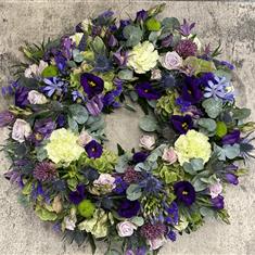 Luxury blue and purple wreath 