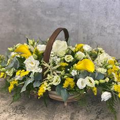 Yellow and cream basket 