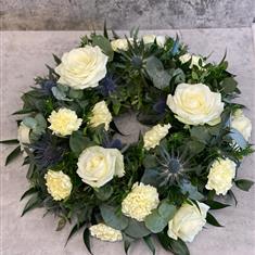 Rose and Eryngium wreath