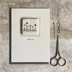 Embroidered Thank You Card - East of India